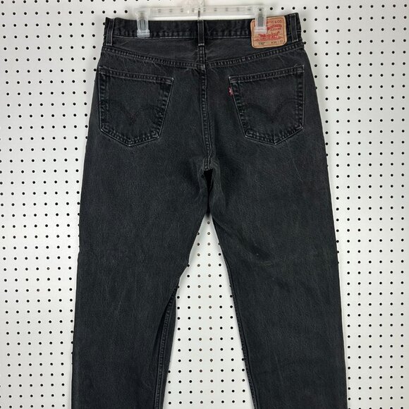Levi's 550 Relaxed Fit Black Denim Jeans 34x32 Fade Streetwear Classic‎ Y2K - Picture 3 of 7